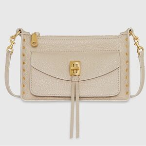 REBECCA MINKOFF Darren Mini Top Zip Crossbody Stone-NWT